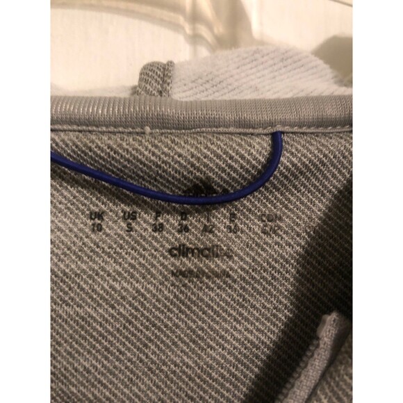 Adidas Climalite Sweatshirt Hoodie Full Zip  Reflective Hood Womans Gray Small - Picture 5 of 8